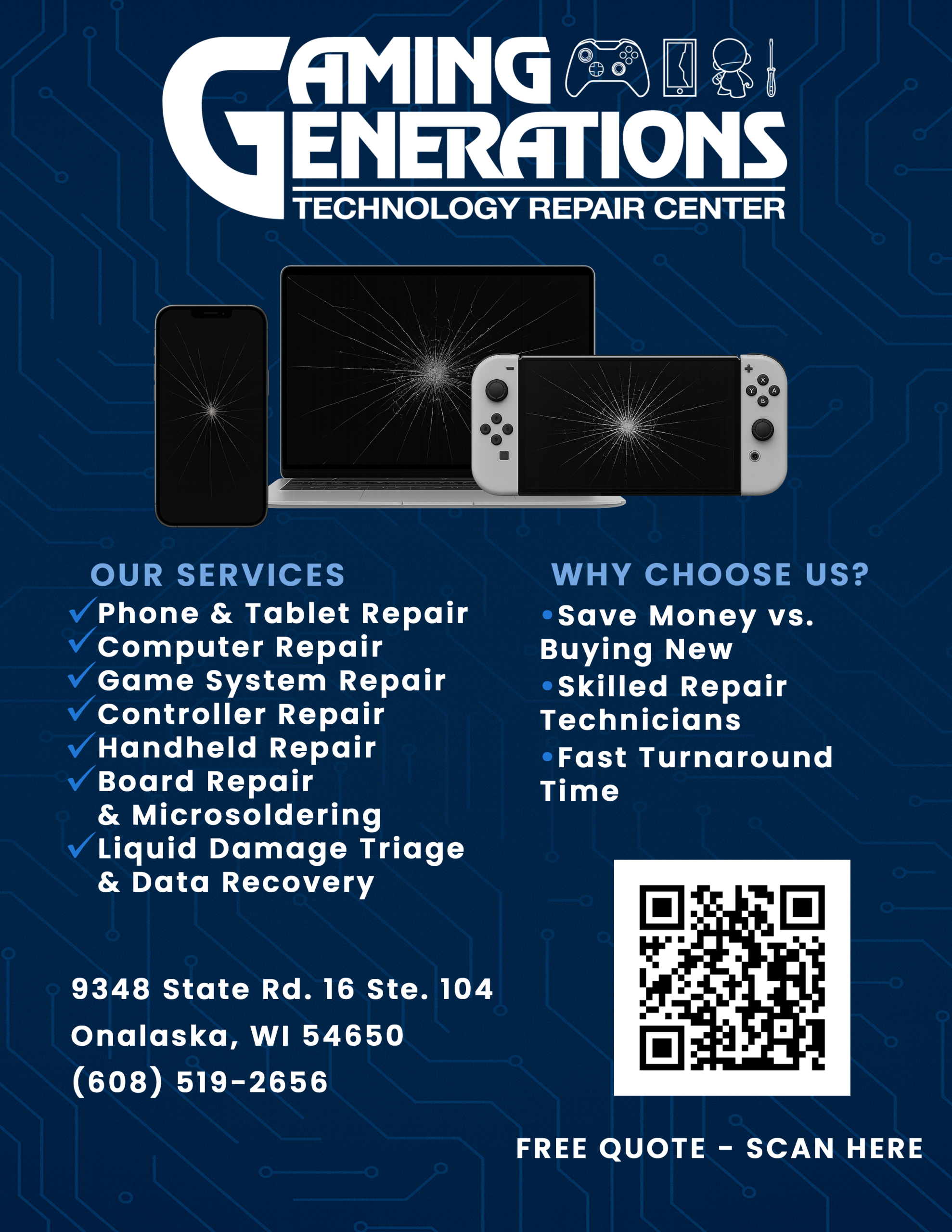Repair Poster for gaming generations